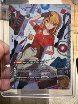GUNDAM TCG CARD GAME CAGALLI YULA ATHNA GD01-096 R+ FOIL ENGLISH NEWTYPE RISING - Image 1