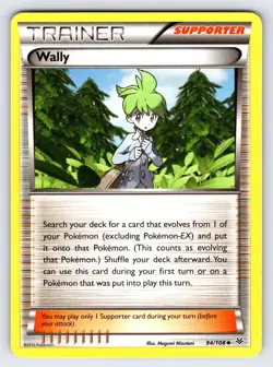 Wally 94/108 2015 XY Roaring Skies Pokemon Card TCG Non Holo Trainer - Lp/Vlp - Image 1