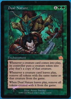 Dual Nature FOIL Prophecy HEAVILY PLD Green Rare MTG CARD (ID# 498691) ABUGames - Image 1