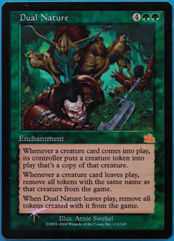 Dual Nature FOIL Prophecy HEAVILY PLD Green Rare MTG CARD (ID# 498690) ABUGames - Image 1