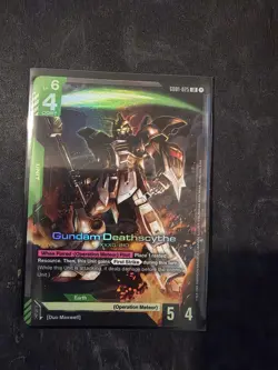 Gundam Card Game Newtype Rising Gundam Deathscythe GD01-025 LR Holo Foil - Image 1