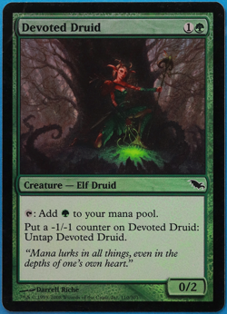 Devoted Druid FOIL Shadowmoor HEAVILY PLD Green Common CARD (498684) ABUGames - Image 1