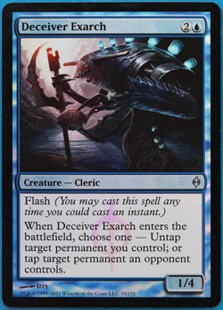 Deceiver Exarch FOIL New Phyrexia HEAVILY PLD Uncommon CARD (498682) ABUGames - Image 1