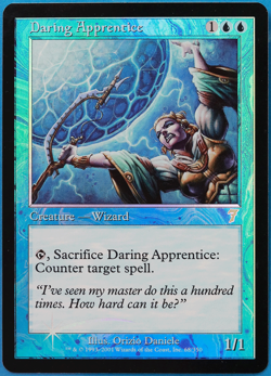 Daring Apprentice FOIL 7th Edition HEAVILY PLD Blue Rare CARD (498679) ABUGames - Image 1