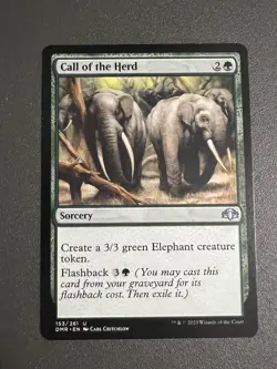 MTG - Call of The Herd - Dominaria Remastered - #153 - NM - Green - Regular - Image 1