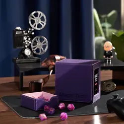 MTG Deck Box for Commander Cards Storage Organizer Dice Tray Purples pinks - Image 4