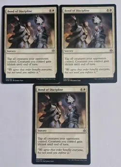3x Bond of Discipline 006/264 card War of the Spark (WAR White MTG Uncommon M/NM - Image 1