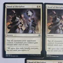 3x Bond of Discipline 006/264 card War of the Spark (WAR White MTG Uncommon M/NM - Image 2