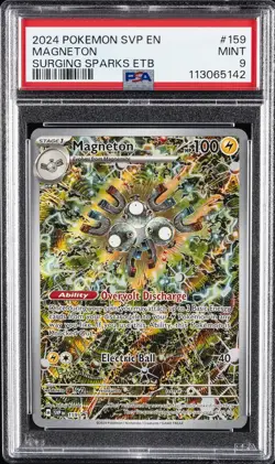2024 POKEMON SVP EN-SV BLACK STAR PROMO #159 MAGNETON PSA 9 - Image 1