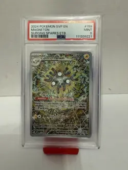 2024 POKEMON SVP EN-SV BLACK STAR PROMO #159 MAGNETON PSA 9 - Image 1