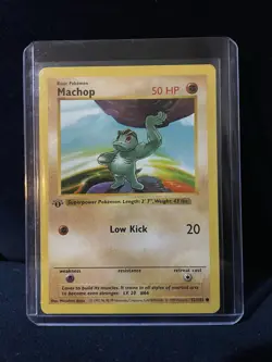 1999 Pokemon Base Set 1st Edition Machop 52/102 Near Mint - Image 1