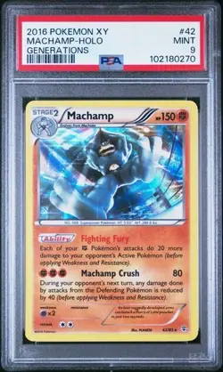 PSA 9 MACHAMP 42 GENERATIONS HOLO XY POKEMON MINT - Image 1