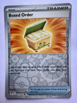 Boxed Order Reverse Holo - 143/162 - Temporal Forces Pokemon 2024 - Image 1