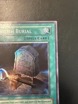 Yugioh! Foolish Burial TU02-EN004 Super Rare Promo NM - Image 3