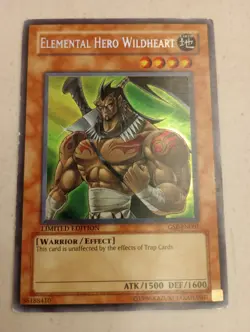 Yugioh Elemental Hero Wildheart Limited Edition GSE-EN001 Secret Rare LP - Image 1