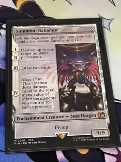 Magic the Gathering Final Fantasy Summon Bahamut Mythic Card Non-Foil - Image 1