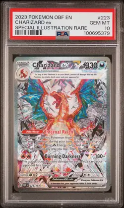 2023 POKEMON OBF EN-OBSIDIAN FLAMES #223 CHARIZARD EX PSA 10 - Image 1