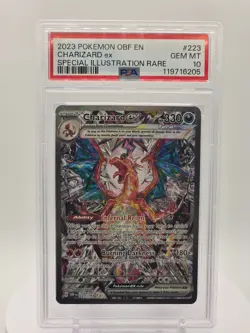 2023 POKEMON OBF EN-OBSIDIAN FLAMES #223 CHARIZARD EX PSA 10 - Image 1