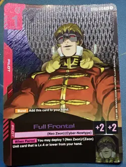Gundam Card Game Full Frontal Alt Art Foil St03-010 C+ Zeons Rush Pack Fresh Eng - Image 1