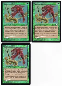 Amphibious Kavu x3 3x 2001 Planeshift FOIL Green Common Creature MTG NM AZ1 - Image 1
