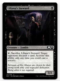 MTG Magic the Gathering Liliana's Steward (111/274) Core Set 2021 - Image 1