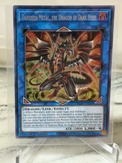 Yugioh Darkness Metal the Dragon of Dark Steel BLAR-EN047 1ST SECRET (NM) - Image 1