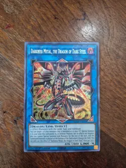 Yugioh Darkness Metal the Dragon of Dark Steel BLAR-EN047 1ST SECRET (NM) - Image 1