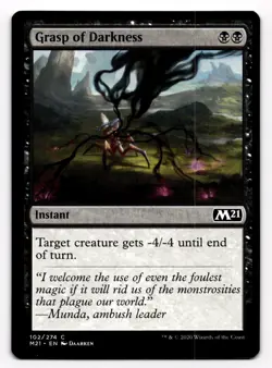 MTG Grasp of Darkness 102/274 M21 2021 Core Set Common - Image 1