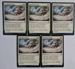5x Wanderer's Strike 038/264 MTG War Of The Spark Mint/NM Magic Regular Common - Image 1