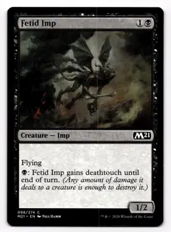 MTG Magic the Gathering Fetid Imp (98/274) Core Set 2021 - Image 1