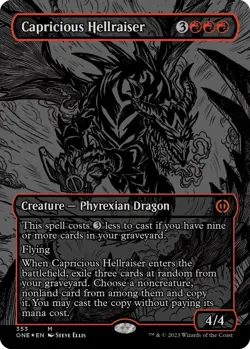 MTG Foil - Capricious Hellraiser (Oil Slick Raised Foil) - 353 / NM / English - Image 1