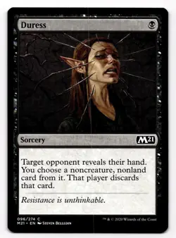 MTG Duress 096/274 M21 Core Set 2021 Common Magic the Gathering - Image 1