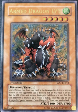 Armed Dragon LV5 - SOD-EN014 - Rare 1st Edition - YuGiOh TCG Card - Image 1