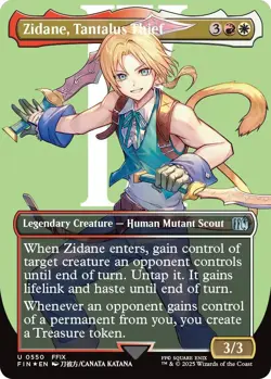 MTG Foil - Zidane, Tantalus Thief (Borderless) (Surge Foil) - 550 / NM / English - Image 1