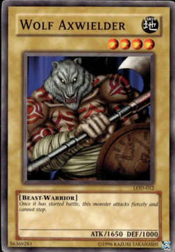 Wolf Axwielder - LOD-052 Unlimited YuGiOh TCG Card - Image 1