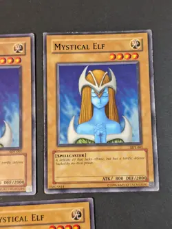 Yugioh TCG - 3x Mystical Elf - SDY-001 - LP/MP - Vintage Unlimited Common 2002 - Image 5