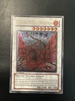 Yugioh Double Pink Black Rose Dragon CSOC-EN039 Ultimate Rare 1st Edition LP - Image 1
