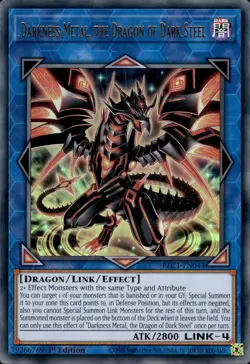Darkness Metal, The Dragon Of Dark Steel - Ultra Rare 1st BLC1-EN044 NM YuGiOh - Image 1