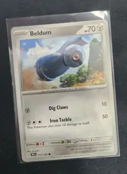 Beldum 113/162 Pokemon TCG Card TEF TEMPORAL FORCES Near Mint NM - Image 1