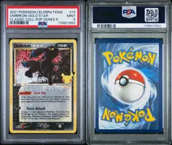 2021 POKEMON CELEBRATIONS CLASSIC COLLECTION #17 UMBREON-GOLD STAR PSA 9 - Image 3