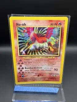 French Pokemon TCG Neo Revelation Ho-Oh 7/64 Holo Rare Card WOTC - Image 1