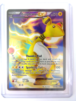 Pokemon TCG Card Holo Ampharos EX Full Art 87/98 Ancient Origins Played With - Image 2