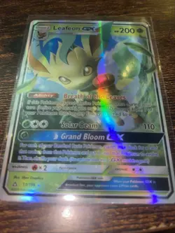 Pokemon Leafeon GX TCG 13/156 Sm-Ultra Prism Holo Card NM - Image 1