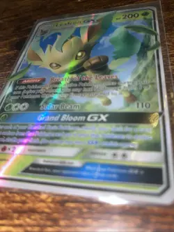 Pokemon Leafeon GX TCG 13/156 Sm-Ultra Prism Holo Card NM - Image 2