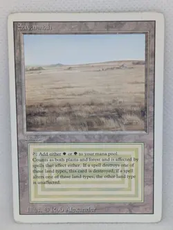 Savannah Revised MTG Magic The Gathering Dual Land Reserved List vintage EDH MP - Image 1