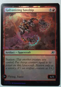 Galvanizing Sawship *FOIL Uncommon* Magic MtG x1 Edge of Eternities - Image 1
