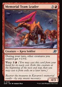 1x Memorial Team Leader NM Eng MTG - Edge of Eternities - Image 1