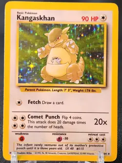 Kangaskhan 5/64 Jungle NO SYMBOL Error Holo Rare Pokemon Card - Image 2
