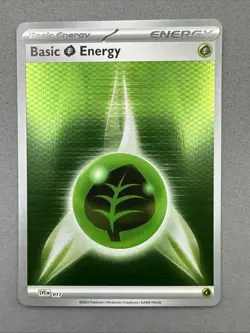 Pokemon TCG * SV Black Bolt *BASIC ENERGY HOLO SVE 017 Grass * FRESH PK - Image 1