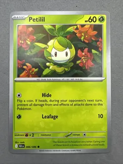 Pokemon TCG * SV Black Bolt 006/086 Petilil Common * FRESH PK - Image 1
